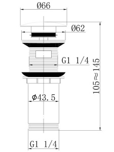 Донный клапан Abber Bequem AF0010SP