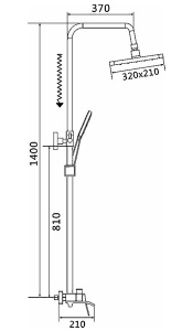 Душевая стойка Shevanik S4036C