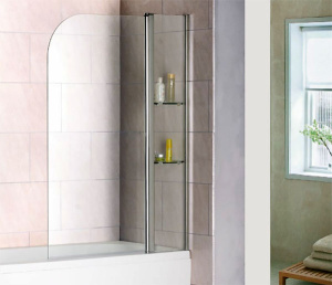 Душевая шторка на ванну Good Door SCREEN HS-100-C-CH, 100х140, прозрачный