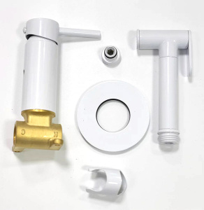 Смеситель встраиваемый Vivi Felice 2515 bianco opaco с гигиеническим душем