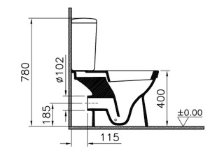 Напольный унитаз Vitra Norm Fit 9844B099-7200, белый