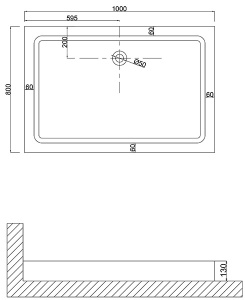 Душевой поддон Niagara Nova NG-100-80Q / NG-120-80Q / NG-120-90Q, 100х80