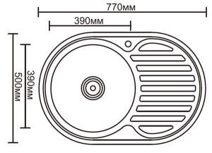 Кухонная мойка Ledeme L67750 / L67750-6 L/R, 77х50 толщина стали 0.6 мм, декор