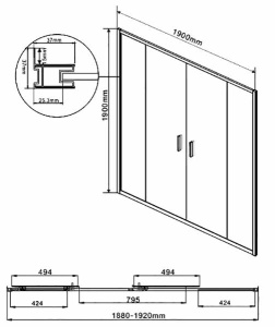 Душевая дверь Vincea Garda VDS-1G2190CL