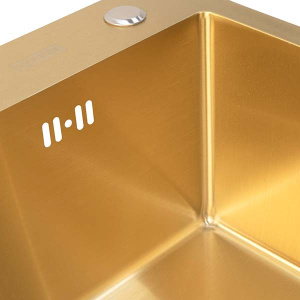 Кухонная мойка Arfeka Eco AR 50 Gold PVD Nano / Gold PVD Nano Decor, 50х50, золото Nano