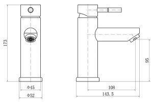 Смеситель для умывальника Fashun A58101A-7 с гигиеническим душем