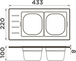 Коландер для кухонной мойки Omoikiri DC-02-2-IN