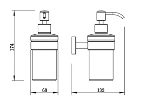 Дозатор для моющих средств Whitecross Ergo ER2240GL / ER2240GLB, матовый, золото
