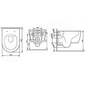 Подвесной унитаз AM.PM Func FlashClean C8F1700SC
