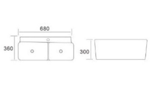 Умывальник CeramaLux A1009