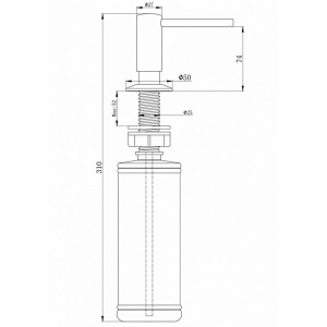 Дозатор для моющих средств Paulmark Decus D004-CR / D004-NI(BS), хром
