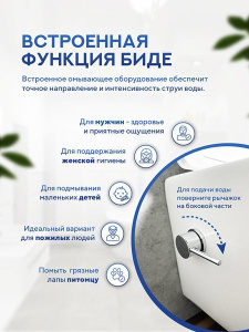 Подвесной унитаз Amore di Mare Delio Bidet P203-X с функцией биде