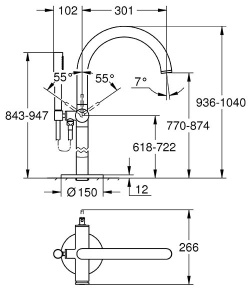 Смеситель для ванны Grohe Atrio New 32653DA3