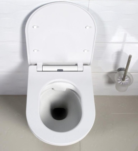 Подвесной унитаз BelBagno Flay-R BB506CH безободковый, белый