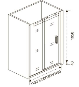 Душевая дверь Good Door Altair WTW C-CH, 110х195, прозрачный