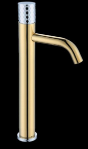 Смеситель для умывальника Boheme Stick 122-GCR Gold Diamond Chrome
