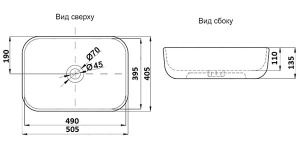 Умывальник CeramaLux 78104MH-5