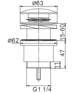 Донный клапан Frap F62-8