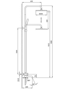 Душевая стойка Gappo G2406-3