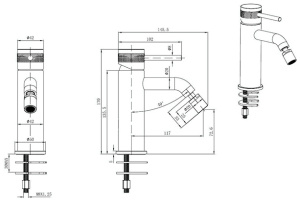Смеситель для биде Allen Brau Priority 3.0 5.31A04-MG с донным клапаном