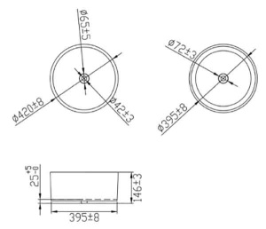 Умывальник Bravat C22284W-ENG