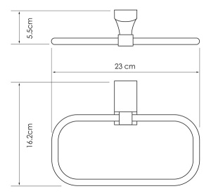 Держатель для полотенец Wasserkraft Leine K-5060WHITE