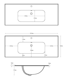 Умывальник Aquanet Flat 100