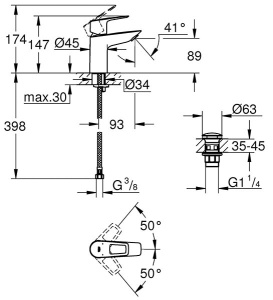 Смеситель для умывальника Grohe BauLoop 23878001