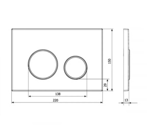 Кнопка для инсталляции KK POL M11 SPP/037/SG/K / SPP/038/BG/K, золото