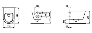 Подвесной унитаз Laufen Kartell Rimless 8.2033.6.400.000.1 LCC безободковый, белый
