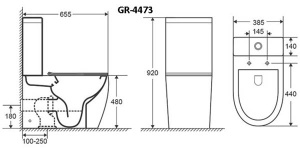 Напольный унитаз Grossman Style GR-4473S безободковый с крышкой Soft Close