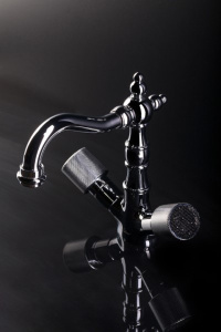 Смеситель для умывальника Boheme Royal Crystal 272-Royal/CRST black