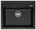 Кухонная мойка AquaSanita Rock SQR 101, 60х51, black metallic