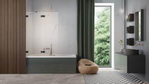 Душевая шторка на ванну Radaway Essenza Pro Black PND
