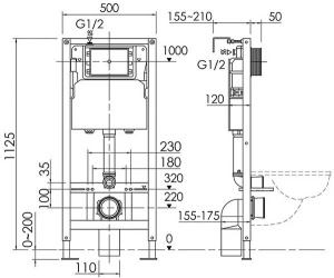 Комплект инсталляции CeramicaNova Forma CN3009_121002CH