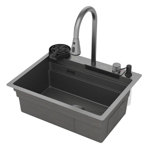 Кухонная мойка Roxen Stage Plus 560250-60-BS PVD многофункциональная в комплекте с измельчителем Bort Titan Max Power 93410266 Full Control