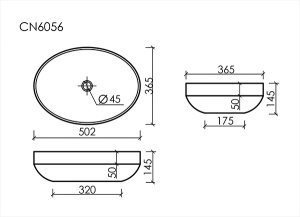 Умывальник CeramicaNova Element CN6056