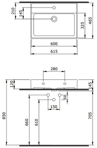Умывальник Lauter Optima 60.5