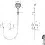 Смеситель для ванны Filarete Retta FL2130BL