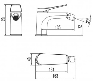 Смеситель для биде Lemark Bronx LM3708GM