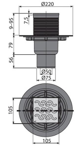 Душевой трап AlcaPlast APV202