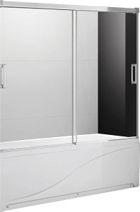 Душевая шторка на ванну Cezares Tandem-Soft VF-2, 160х145, прозрачный