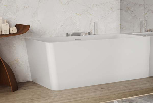 Ванна из искусственного камня Belux Турин ТУ-1600 белый матовый Solid Surface
