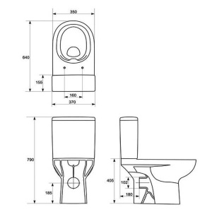 Напольный унитаз Cersanit Street Fusion New Clean On 011 (S-KO-SFU011-3/5-COn-S-DL-w), белый