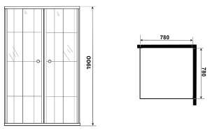 Душевой уголок Niagara Eco NG-1008-14QKL / NG-1009-14QKL / NG-1010-14QKL, 90х90, прозрачный с принтом