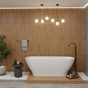 Ванна из искусственного камня Whitecross Clover RAL матовый Solid Surface, 170х72, RAL матовый