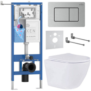 Комплект инсталляции 6 в 1 Roxen StounFix Dual Fresh 968418 с аромадозатором, сатин
