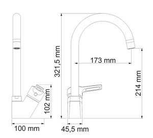 Смеситель для кухонной мойки WasserKraft Ruhr 24407