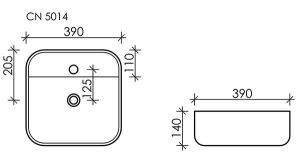 Умывальник CeramicaNova Element CN5014