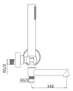 Смеситель для ванны Ganzer GZ19132-G